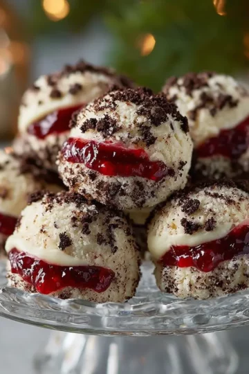 Mohnplätzchen mit Himbeerfüllung – Zart, fruchtig & festlich