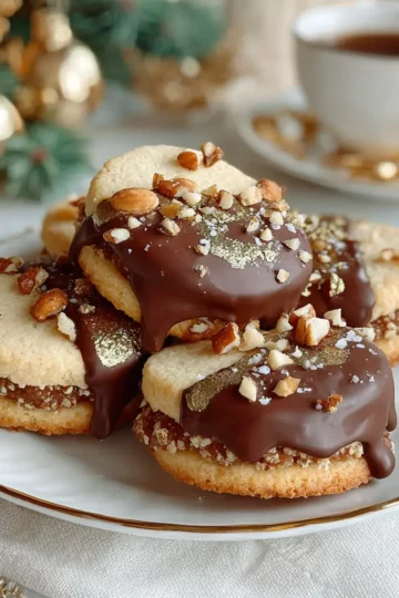 Nuss-Nougat-Plätzchen – Zarte Weihnachtskekse mit Schokoladenguss