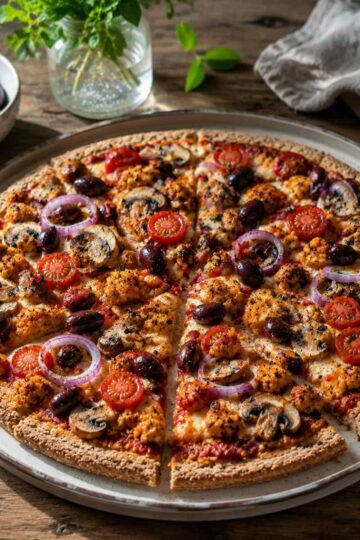 Vegane Blumenkohl-Pizza – Low-Carb Rezept